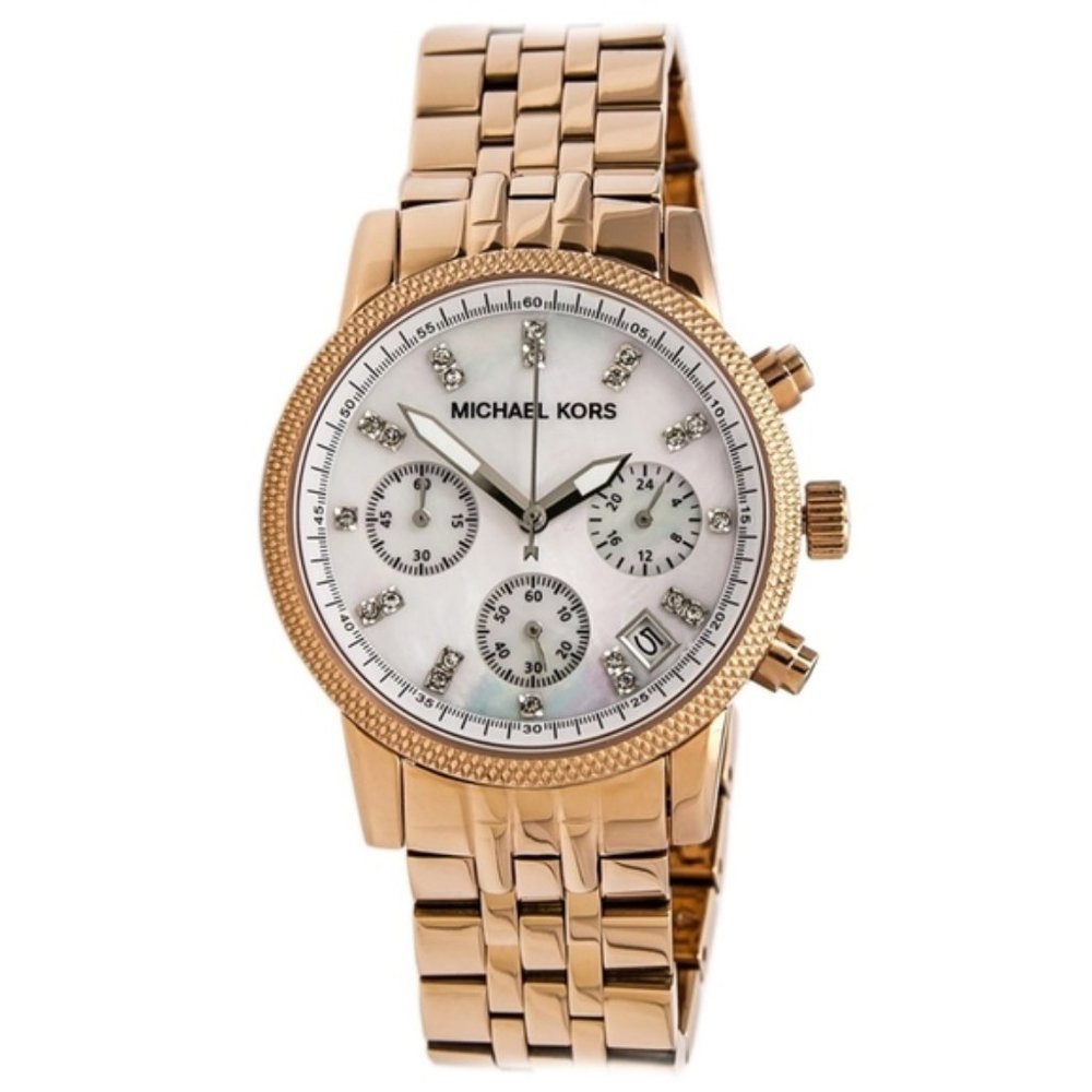 MK Rose Gold and Mother of Pearl Watch
